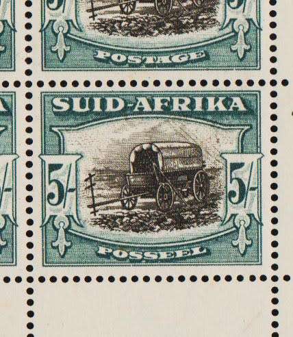 UNION SA 1947 SCREENED PICTORIALS-5/ CONTROL 6925 36-VARIETY `RAIN FLAW`FINE UM-SG 122A-CV R2550