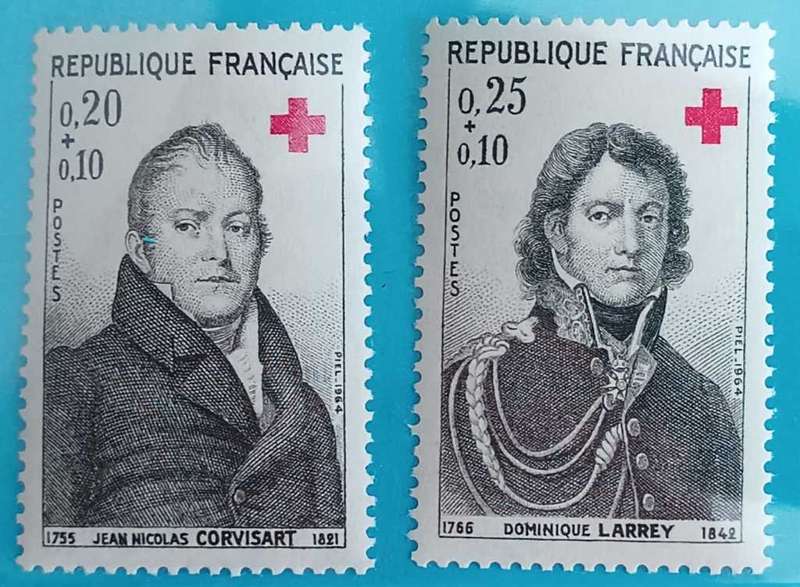 FRANCE 1964 - RED CROSS 2V - FUM SET