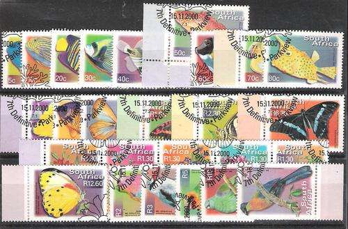 RSA 7th Def Issue - Beautifull Mint Stamps with Part of First Day of Issue Cancelation