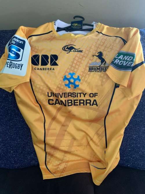 Brumbies Match worn away jersey #14