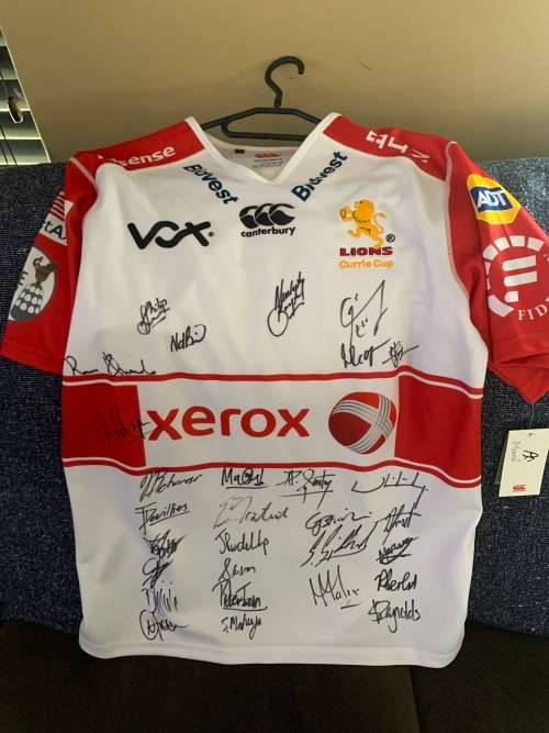 Signed lions 2018/2019 currie cup jersey.