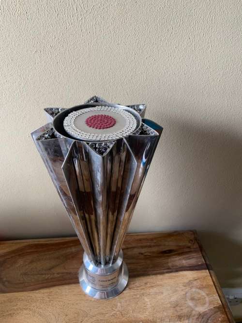 RARE man of the match trophy. AB de Villiers. t20 world cup.