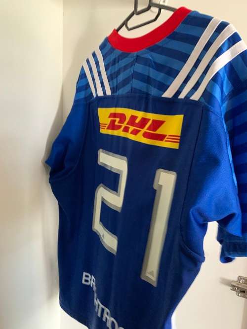 Stormers super rugby match worn jersey - dewald duvenhage