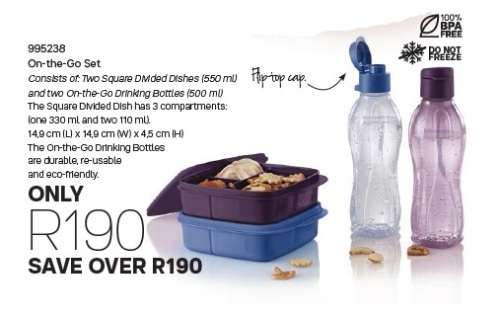 Tupperware on-the-go set