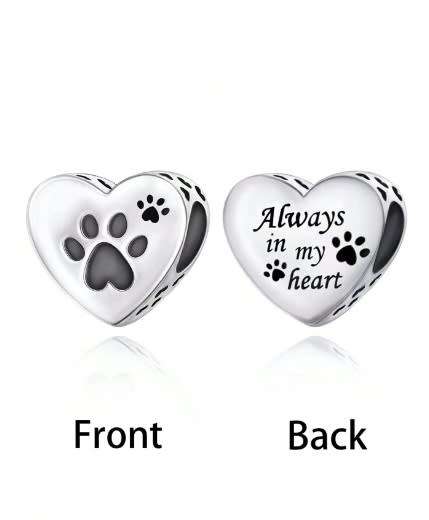 Pandora bracelet compatible - S925 Sterling Silver Always in my heart pendant / bead / Charm