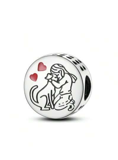 Pandora bracelet compatible - S925 Sterling Silver I Love My Dog charm