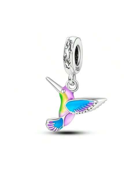 Pandora bracelet compatible - S925 Sterling Silver Hummingbird charm