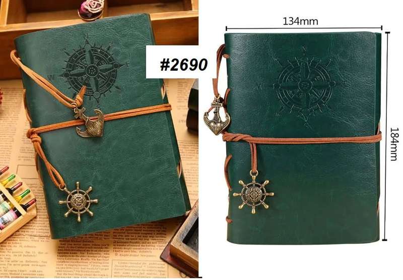 Nautical Faux Leather Journal Notebook