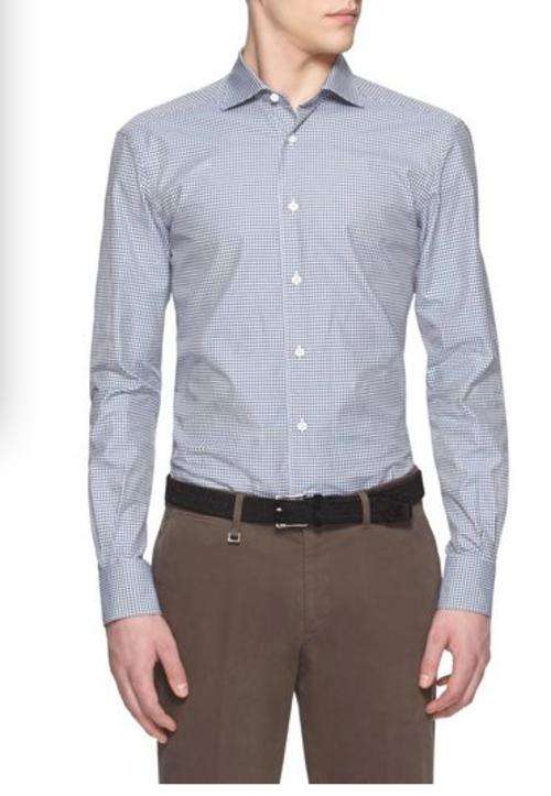 Original Luxury Italian Brand New Men's Classic Fit Dress Shirt/Long Sleeve For Sale/Zegna