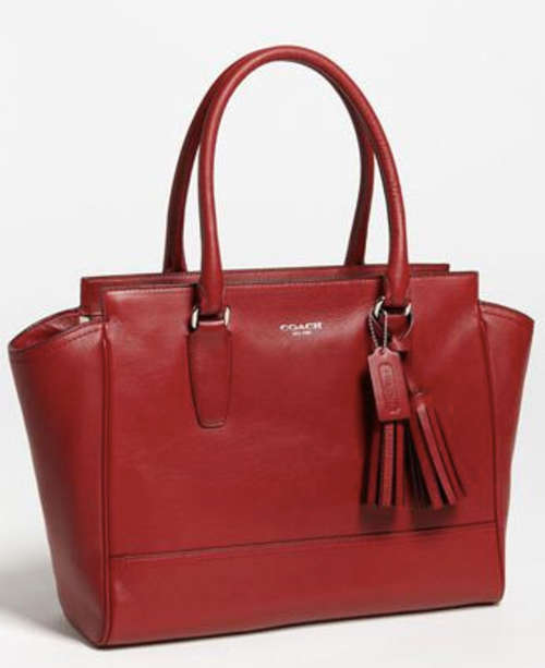 ORIGINAL COACH LEGACY LEATHER MEDIUM CANDACE CARRYALL SILVER/BLACK CHERRY HANDBAG