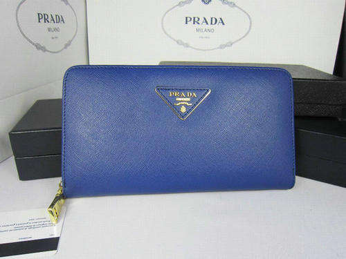 Original Prada Saffiano Leather Wallet in Cornflower Blue for Sale/Brand New