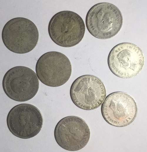 South African Threepence Silver *Rare* Years Lot x10