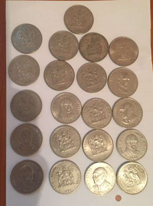 South Africa One Rand Lot x 21 *WINNER TAKES ALL COINS!!!*
