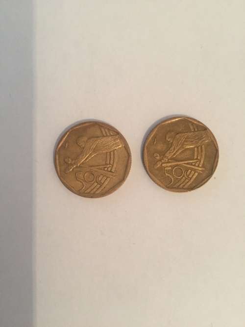 South Africa Fifty Cent Cricket 2003 x 2 *WINNER TAKES ALL COINS!!!!*