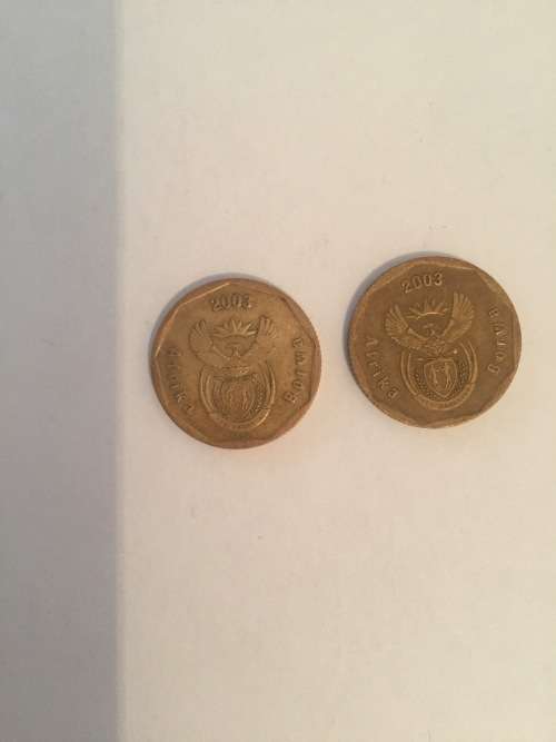 South Africa Fifty Cent Cricket 2003 x 2 *WINNER TAKES ALL COINS!!!!*