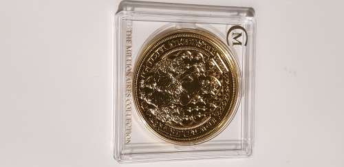 London Mint Silver Gold plated pattern Edward III Double Leopard Crown