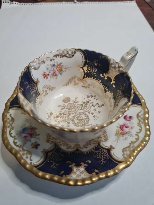 Coalport King Edward VII Coronation June 26th,1902 Tea Cup Saucer