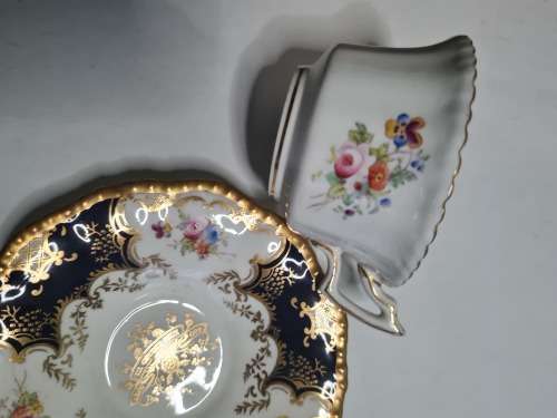 Coalport King Edward VII Coronation June 26th,1902 Tea Cup Saucer