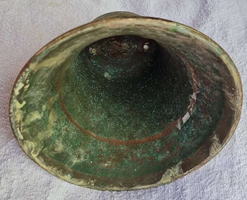 Salvaged ships brass bell from  the Mundogas Oslo