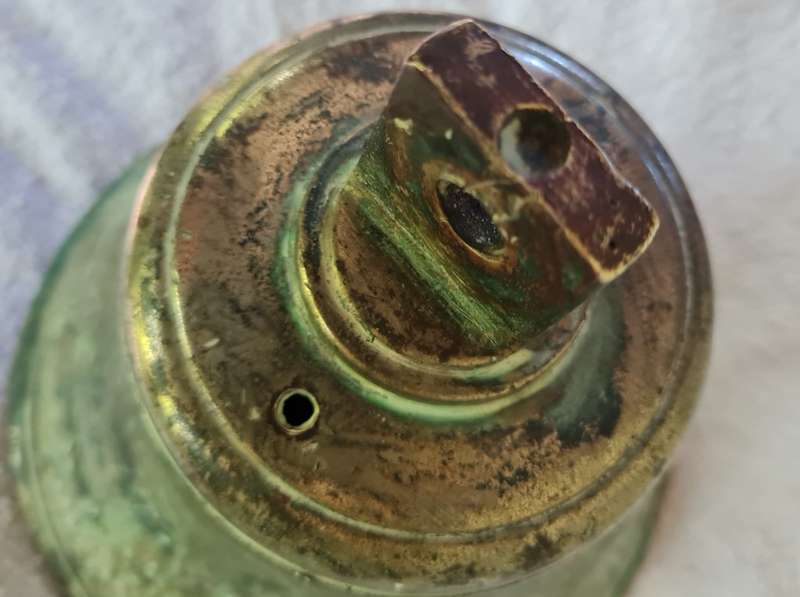Salvaged ships brass bell from  the Mundogas Oslo