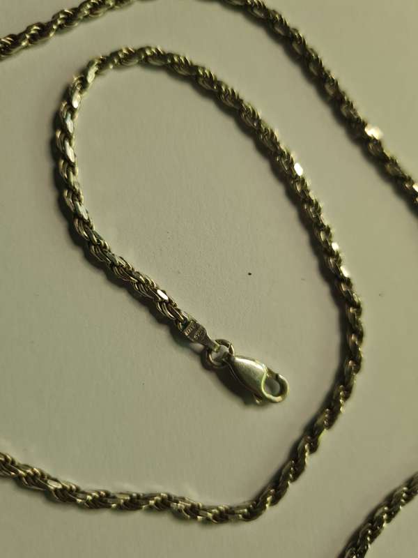 Sterling silver rope necklace