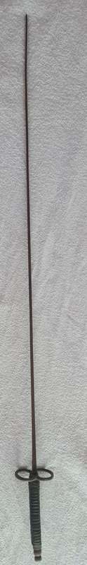 1800S ANTIQUE STEEL FENCING SWORD ÉPÉE RAPIER SOLINGEN GERMANY LEATHER GRIP