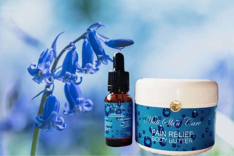 Pain relief body butter and pain relief body oil