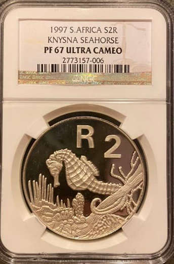 RSA Proof Silver R2 Crown of 1997 - Seahorse - NGC P67 UC