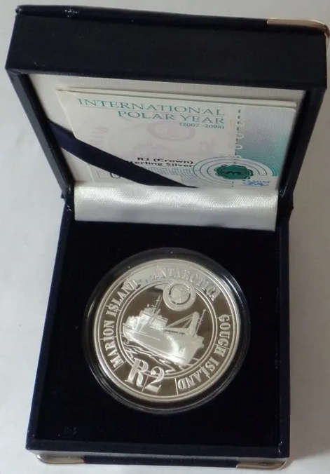 RSA Proof Silver R2 Crown of 2008  Antartica