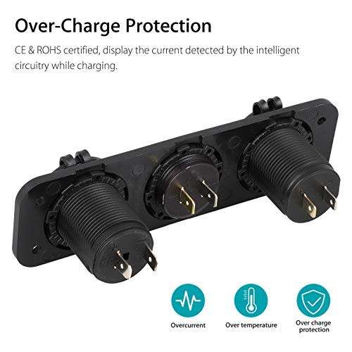 12v 3 in 1 Charger Socket Panel