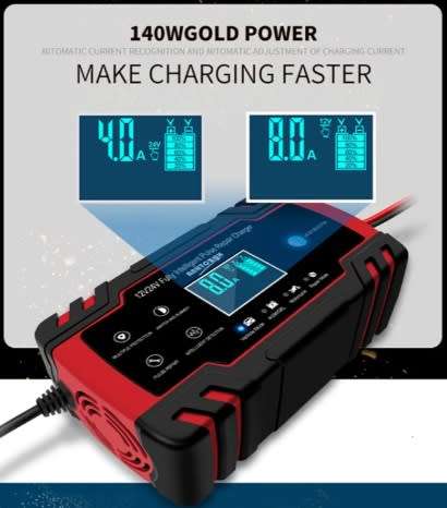 12V/24V 8A Intelligent Automatic Fast Battery Charger With 3-Stage Charging LOW SHIPPING FEES!!!