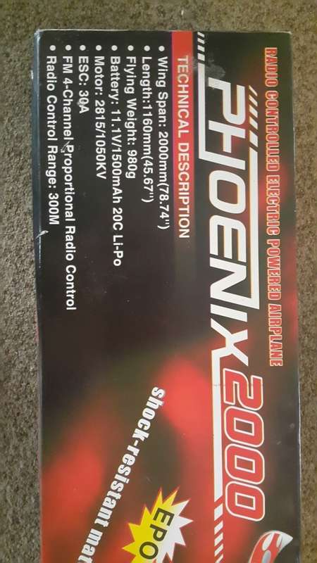 Phoenix 2000 Radio controlled Glider with motor