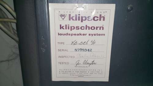 Klipsch Klipschorn speaker for sale