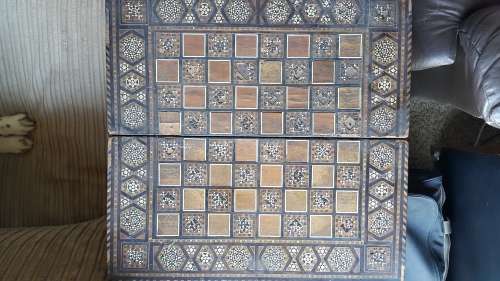 Antique Chess and Backgammon board