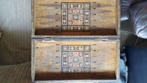 Antique Chess and Backgammon board