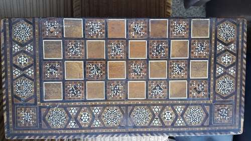 Antique Chess and Backgammon board
