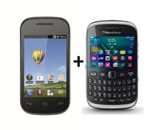 BRAND NEW ZTE V795L ANDROID CELLPHONE+ SECONDHAND BLACKBERRY 9320