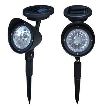 3 LED Outdoor Solar Powered Lawn Spotlight Landscape Spot Light Garden Lamp