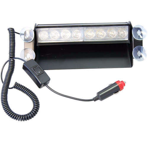8-LED Emergency Strobe flashlight Light in green,red,white,orange