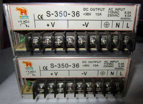 Kit of Stepper Motors, Drivers, 5 Axis Breakout Board, Parallel cable and Power Supply Units
