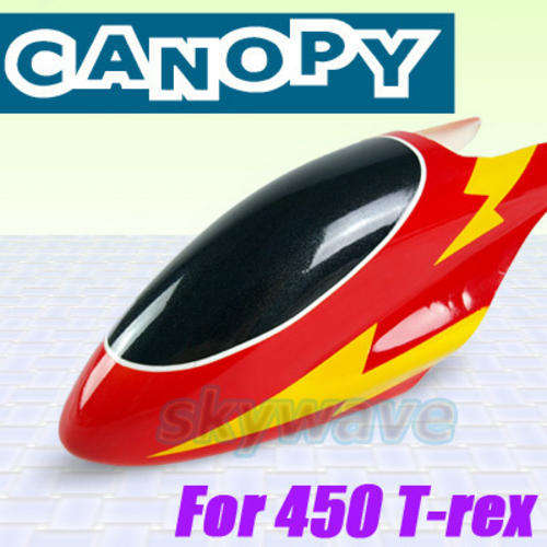 Fibre Glass Canopy For 450 size R/C Helicopter Align T-rex CopterX  Esky Belt CP V2 (THE FLASH)