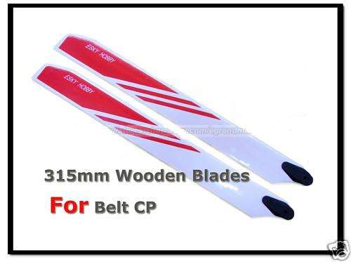 E-sky wooden main Blade  (315mm, 3mm screw hole)(For Belt CP v2 HELICOPTER) EK4-0009R RED