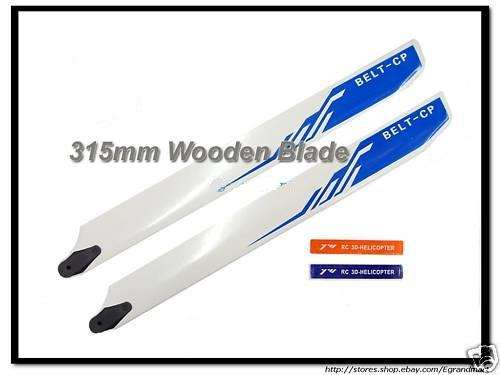 E-sky wooden main Blade  (315mm, 3mm screw hole)(For Belt CP V1 V2  X CX HELICOPTER) EK4-0009L BLUE