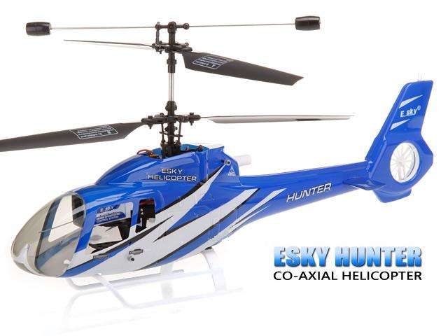 Brand New 2010 Esky Hunter 4CH Co-Axial R/C Helicopter (BLUE) + FREE DURABLE BLADES