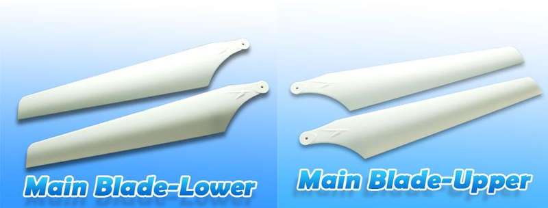 Xtreme Main Blade A/B  Upper and Lower,  (Big Lama) (White)