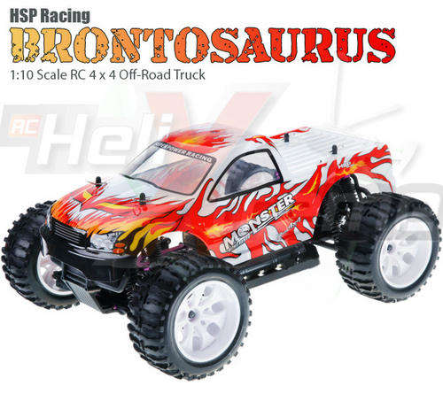 HSP Brontosaurus RTR 4x4 RC Off-Road Truck (1/10 [Pearl White & Blazing Red)