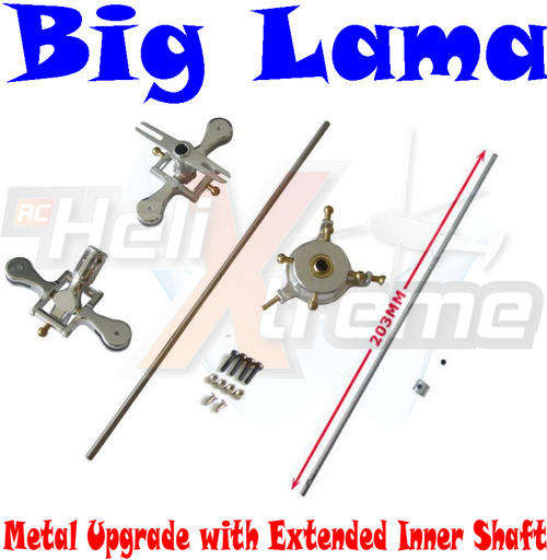 Esky BIG LAMA & ESKY E500 Helicopter full metal head upgrade KIT with Extended Inner Shaft (Silver)