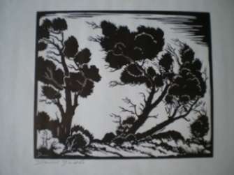 David Botha Linocut size 305mm x 255mm