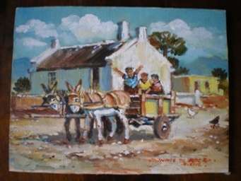 Johnnie de Kock oil on board size 195mm x 150mm