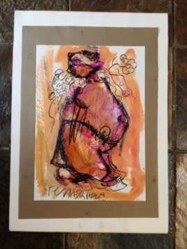 Frans Claerhout Mixed media size 590mm x 420mm